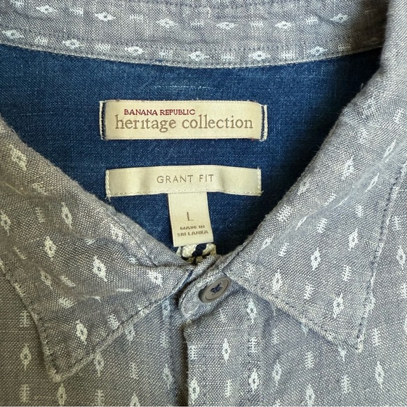 Banana Republic Heritage Collection Linen Ikat Button-Up Shirt - Picture 11 of 15